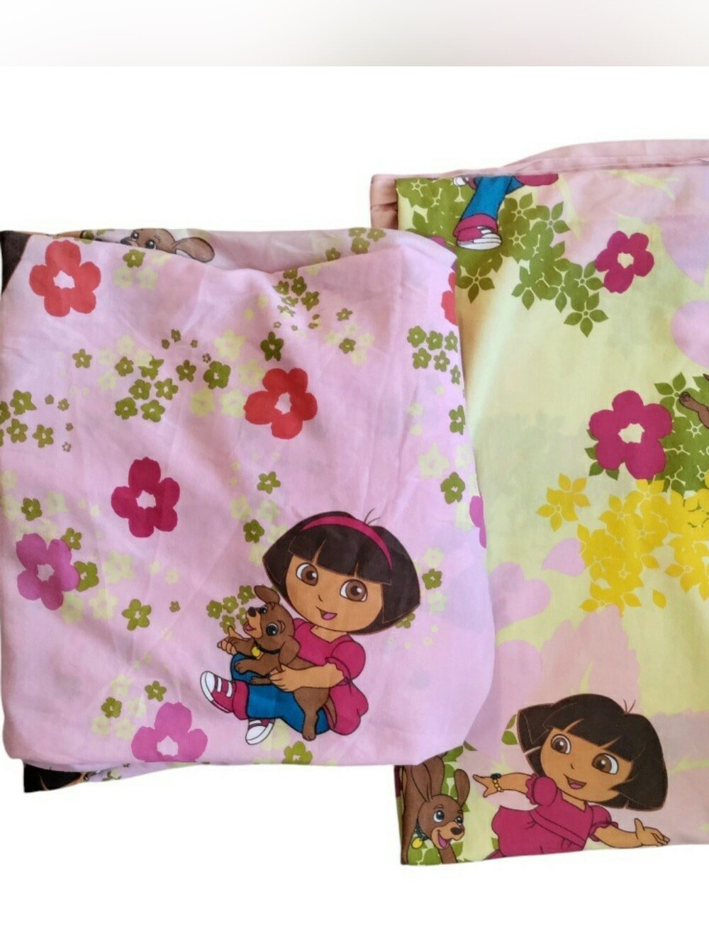 Vintage Y2K Dora The Explorer twin Sheet Set Nickelodeon Graphic Cartoon